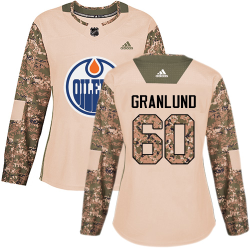 Adidas Oilers #60 Markus Granlund Camo Authentic 2017 Veterans Day Women's Stitched NHL Jersey